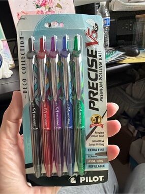 2 packs of Pilot Precise V5 RT Premium Rolling Ball Pen Set - Assorted Colors